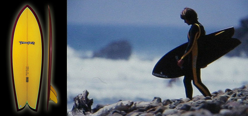 jay phillips retro twin fin fish surfing malibu, ca