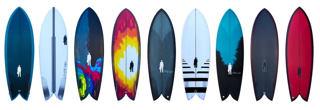 retro fish surfboards by Todd Proctor