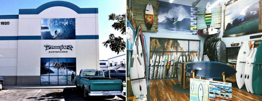 proctor custom surfboards factory showroom ventura, ca