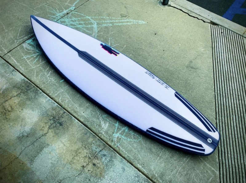 custom shaped velocimonsta shortboard by proctor surfboards