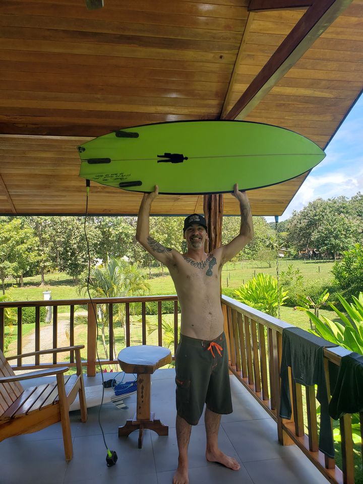 Reggie with his Falcon v2 Groveler at Pavones