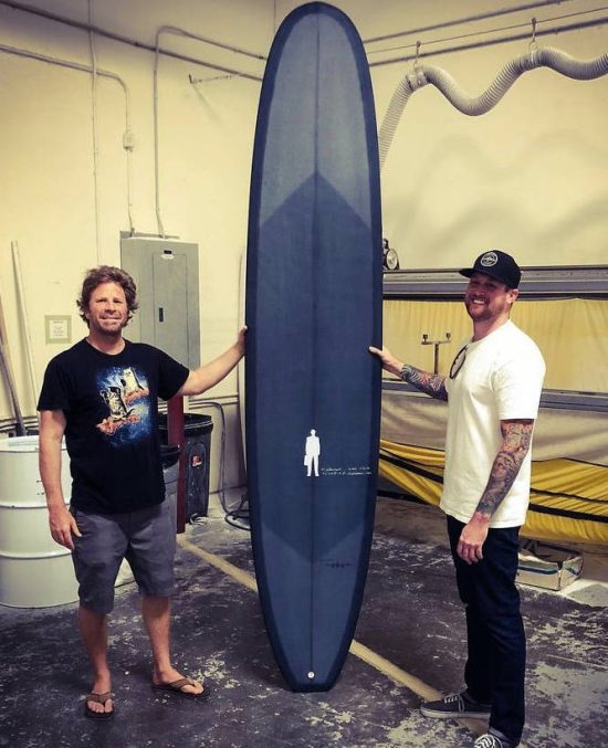 todd proctor custom longboard for bryan with resin tints